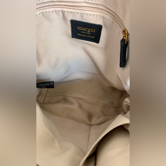 Margot Genuine Leather Backpack with Gold Accents - Picture 7 of 8